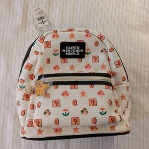 Brand new super Nintendo world leather backpack from universal studio 11"x11"X5"